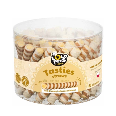 Lolo Pets Classic Tasties Straws Mjölk & Honung Våfflor 60 st
